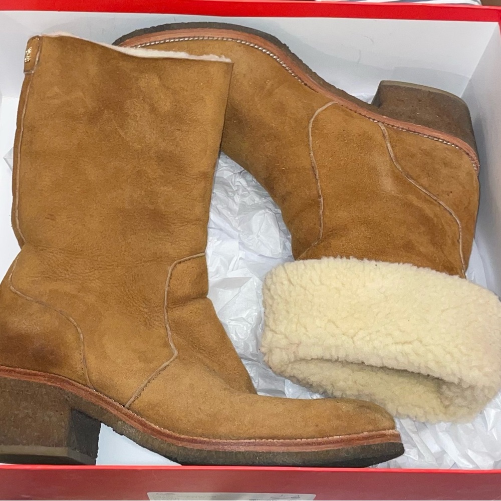 Coach Patsy Shearling Boots In Ginger - image 1